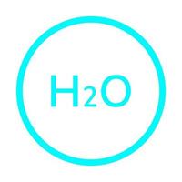 H2o on white background vector