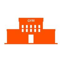 gimnasio sobre fondo blanco vector