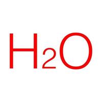 H2o on white background vector