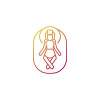 Budhanilkantha temple gradient linear vector icon