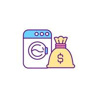 Money laundering RGB color icon vector