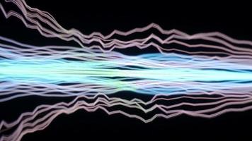 Digital music sound wave footage. audio waveform abstract moving on black. video