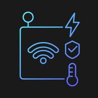 IoT sensors gradient vector icon for dark theme