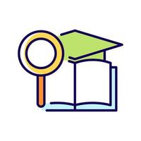 Academic research talent RGB color icon vector