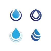 wave icon and water drop vector illustration design logo business