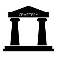 Cemetery on white background vector