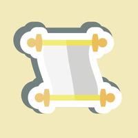 Sticker Scroll of Paper - Simple illustration, Good for Prints , Announcements, Etc vector