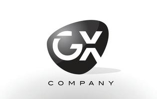 logotipo de gx. vector de diseño de letra.