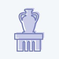 Icon Vase Exhibit - Two Tone Style - Simple illustration, Good for Prints , Announcements, Etc vector