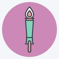 Icon Museum Torch - Color Mate Style- Simple illustration, Good for Prints , Announcements, Etc