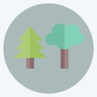árboles de iconos - estilo plano - ilustración simple, bueno para impresiones, anuncios, etc. vector