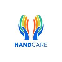 hand care logo template vector