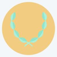 Icon Leaves Wreath - Flat Style- Simple illustration, Good for Prints , Announcements, Etc vector