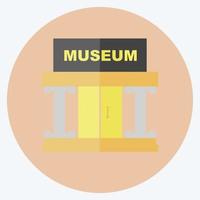icon museum building ii - estilo plano - ilustración simple, bueno para impresiones, anuncios, etc.