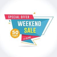 Weekend Sale Banner vector