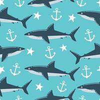 Shark Seamless Pattern vector