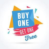 Buy One Get One Free vector