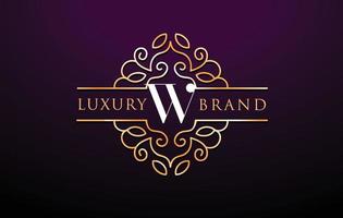W Letter Logo Luxury.Royal Monogram Design vector