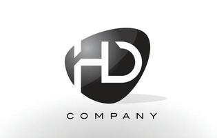 logotipo de HD. vector de diseño de letra.