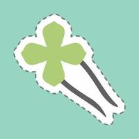 Sticker Hair Pins, Line Cut vector