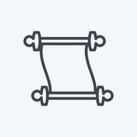 Icon Scroll of Paper - Line Style- Simple illustration, Good for Prints , Announcements, Etc vector