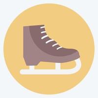Ice Skate Icon in trendy flat style isolated on soft blue background vector