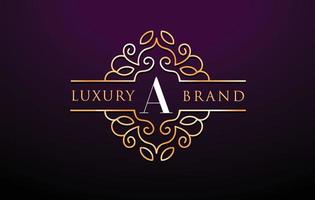 A Letter Logo Luxury.Royal Monogram Design vector