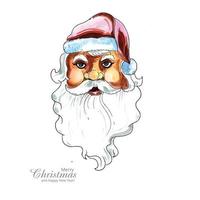 mano dibujar boceto diseño de cara de santa claus vector