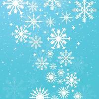 Christmas and New Year snowflakes card background vector