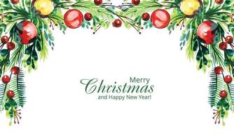 Christmas decorative elemant wreath card background vector