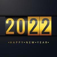 Happy new year 2022 card holiday background vector