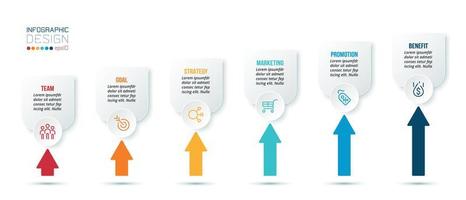 plantilla de infografía de concepto de negocio con opción. vector