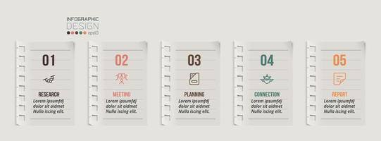 Business infographic  template with step or option design. vector