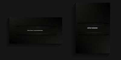 premium dark background with elegant lines and shadows in the center of a box vector