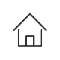 Outline home icon isolated on white background. Vector eps10