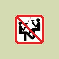 no smoking symbol by people sign illustration design