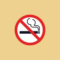 no smoking sign symbol line art illustration design vector
