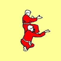 Asia martial art illustration design vector