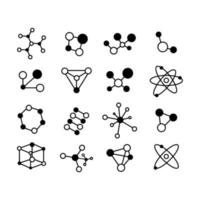 Molécula establece icono plantilla color editable. Ilustración de vector de símbolo de paquete de molécula para diseño gráfico y web.