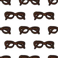 glasses seamless pattern. hand drawn doodle style. , minimalism, sketch. wallpaper, textile, wrapping paper background reading frame fashion accessory vector