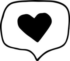 like heart in the cloud icon, sticker. sketch hand drawn doodle style. , minimalism, monochrome. social media, symbol vector