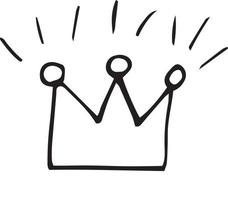 crown icon. sketch hand drawn doodle style. , minimalism monochrome shine vector