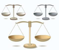 Weight measure scale Isolated vector in three colour