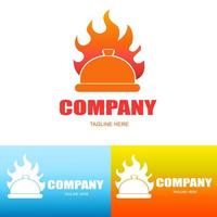 icono de logotipo de comida caliente vector