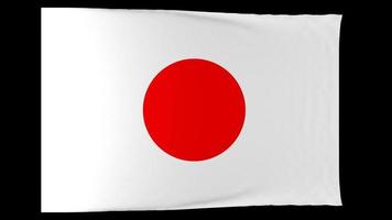 Japanese flag created by computer graphics video