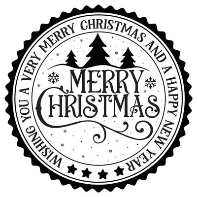 Christmas greeting vector template. Merry christmas everyone greeting text in orange empty frame with elements of Christmas decorative.