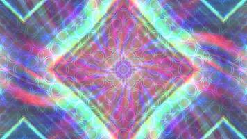 Abstract textured neon iridescent background kaleidoscope video