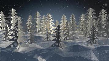 video di sfondo neve che cade inverno foresta