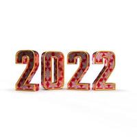 New Year 2022 Creative Design Concept - 3D Rendered Image photo