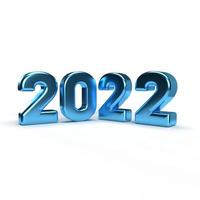 Año nuevo 2022 concepto de diseño creativo - imagen renderizada en 3D foto